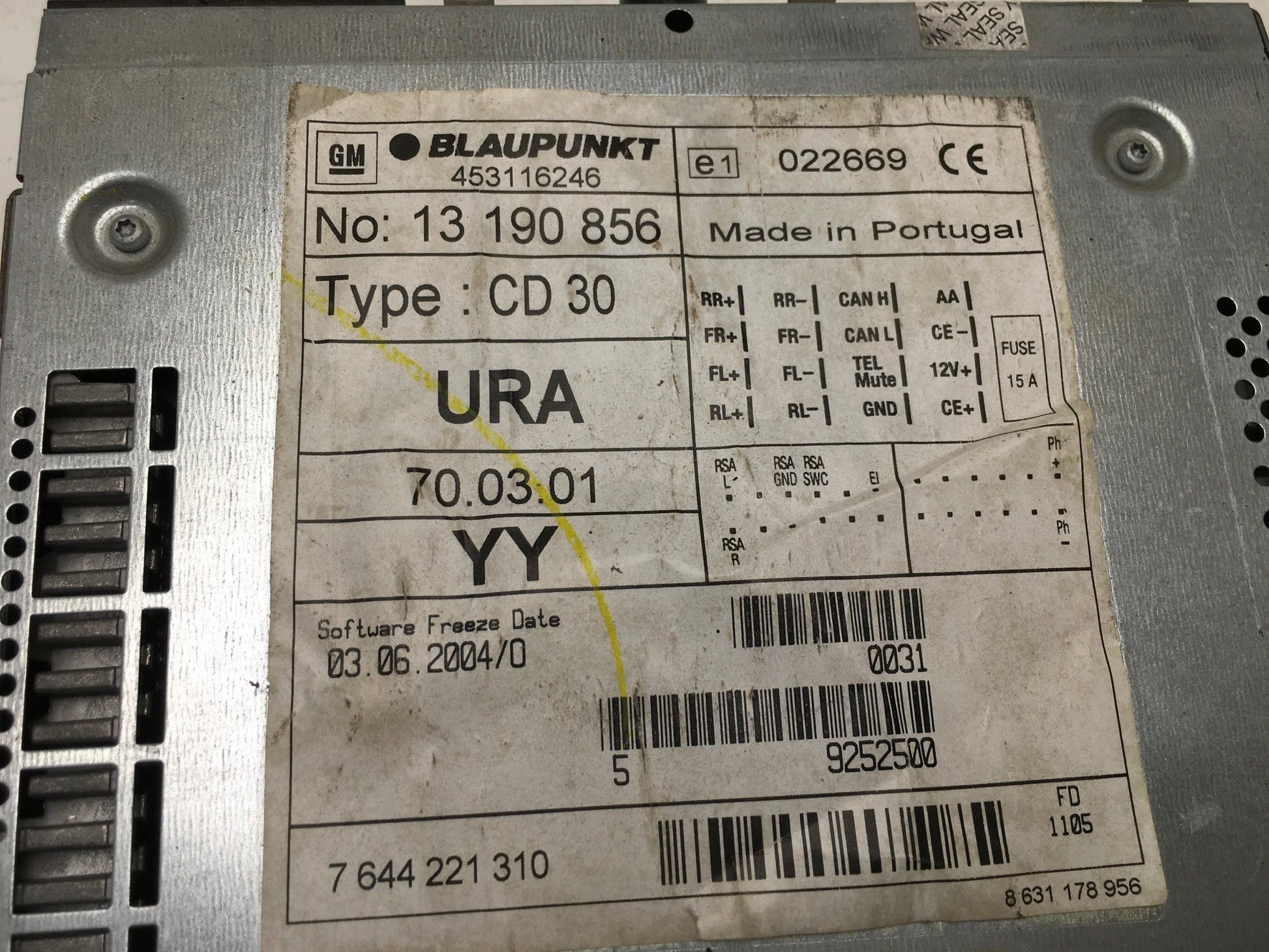 Sistema Audio Opel 453116246 - 453116246