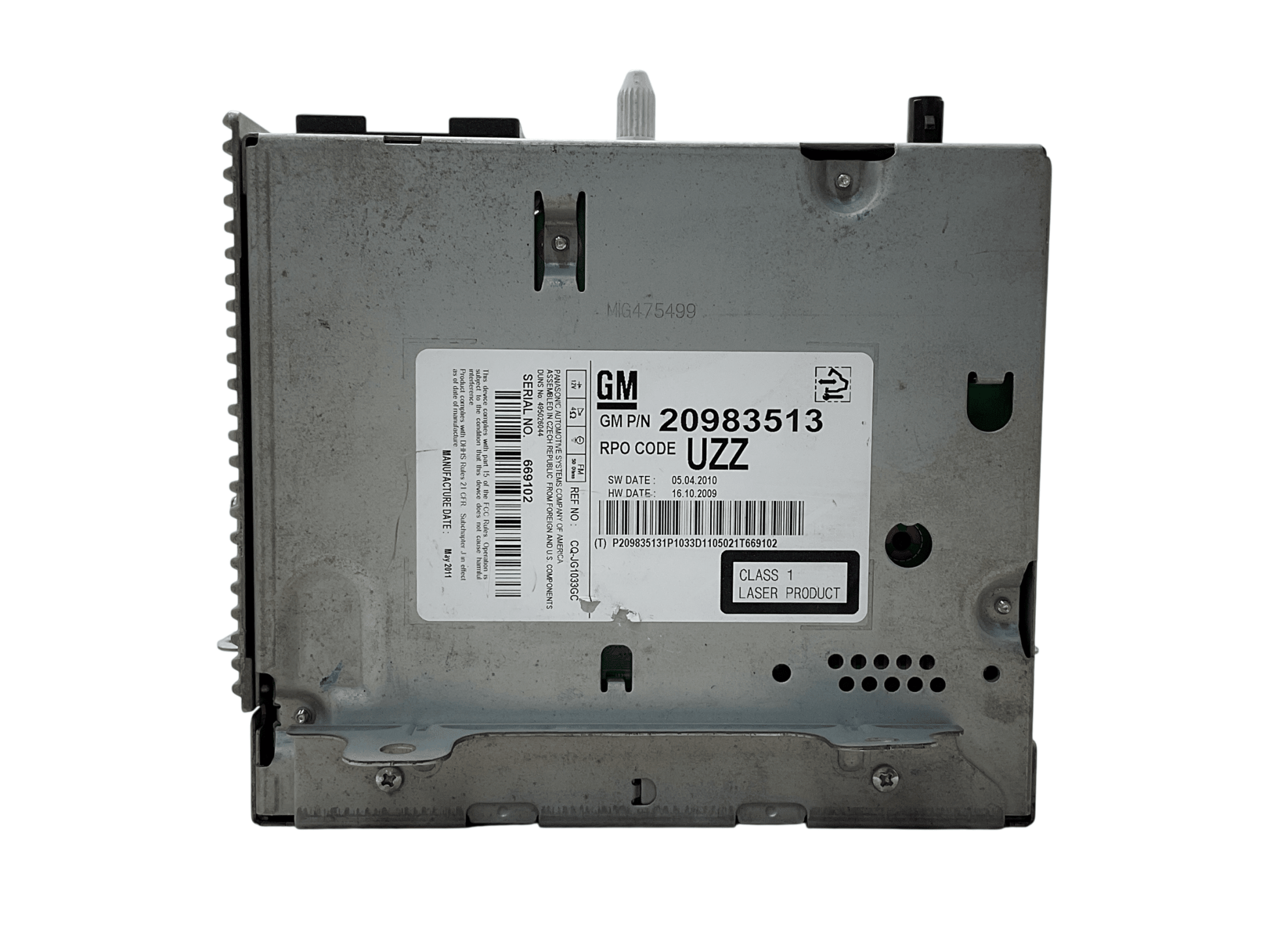 Sistema Audio Opel Astra 09-15 - 20983513
