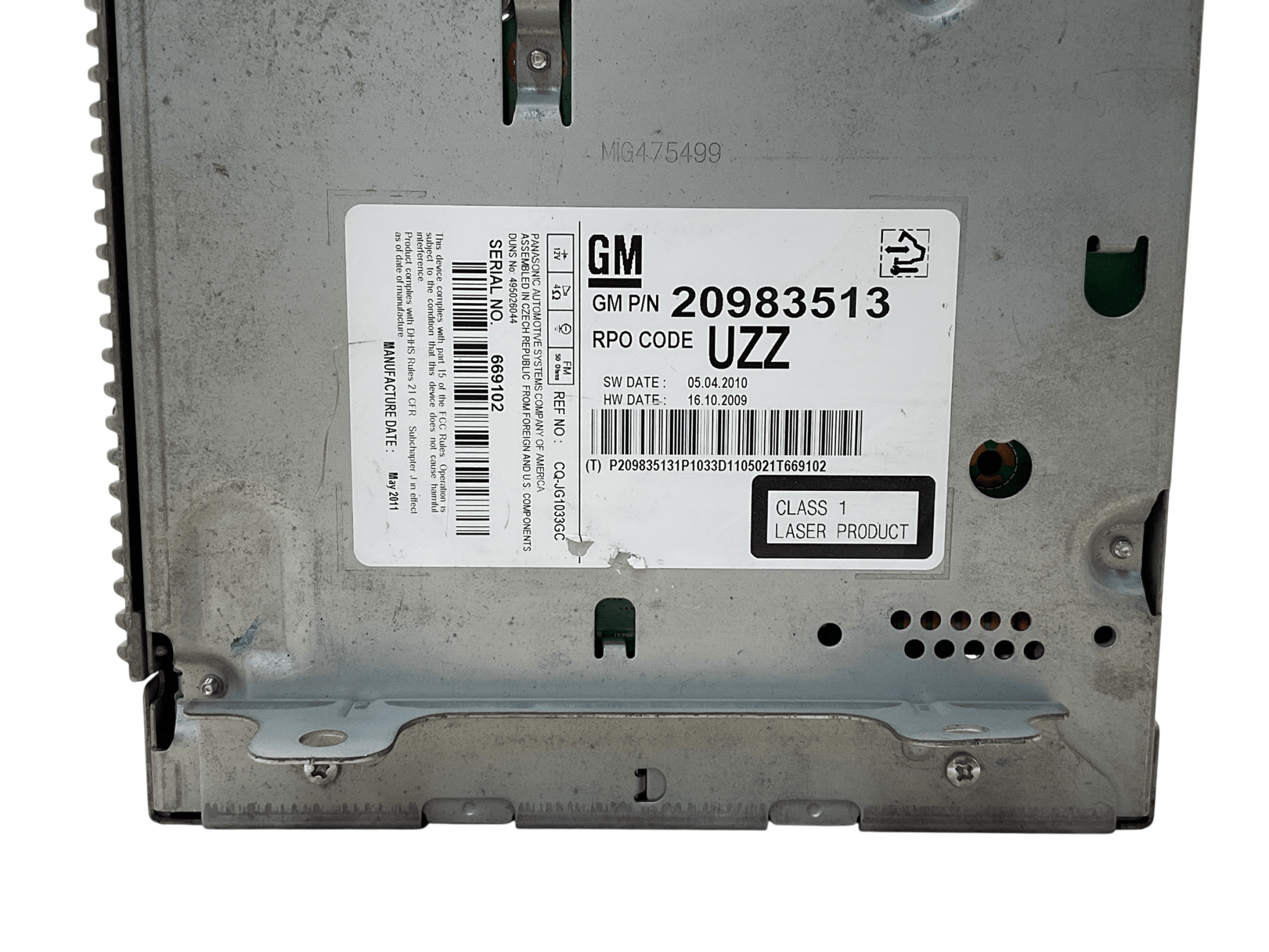 Sistema Audio Opel Astra 09-15 - 20983513