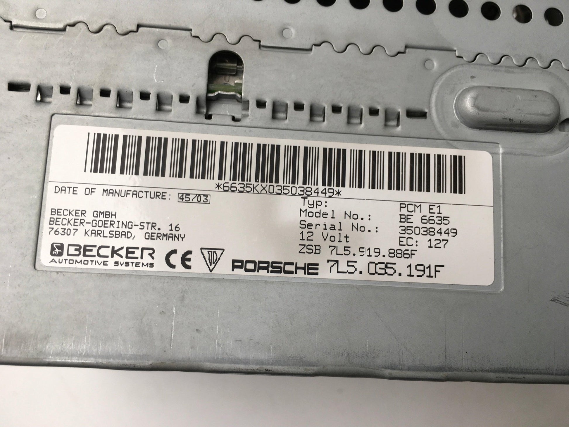 Sistema Audio Porsche Cayenne 9PA - 7L5919886F