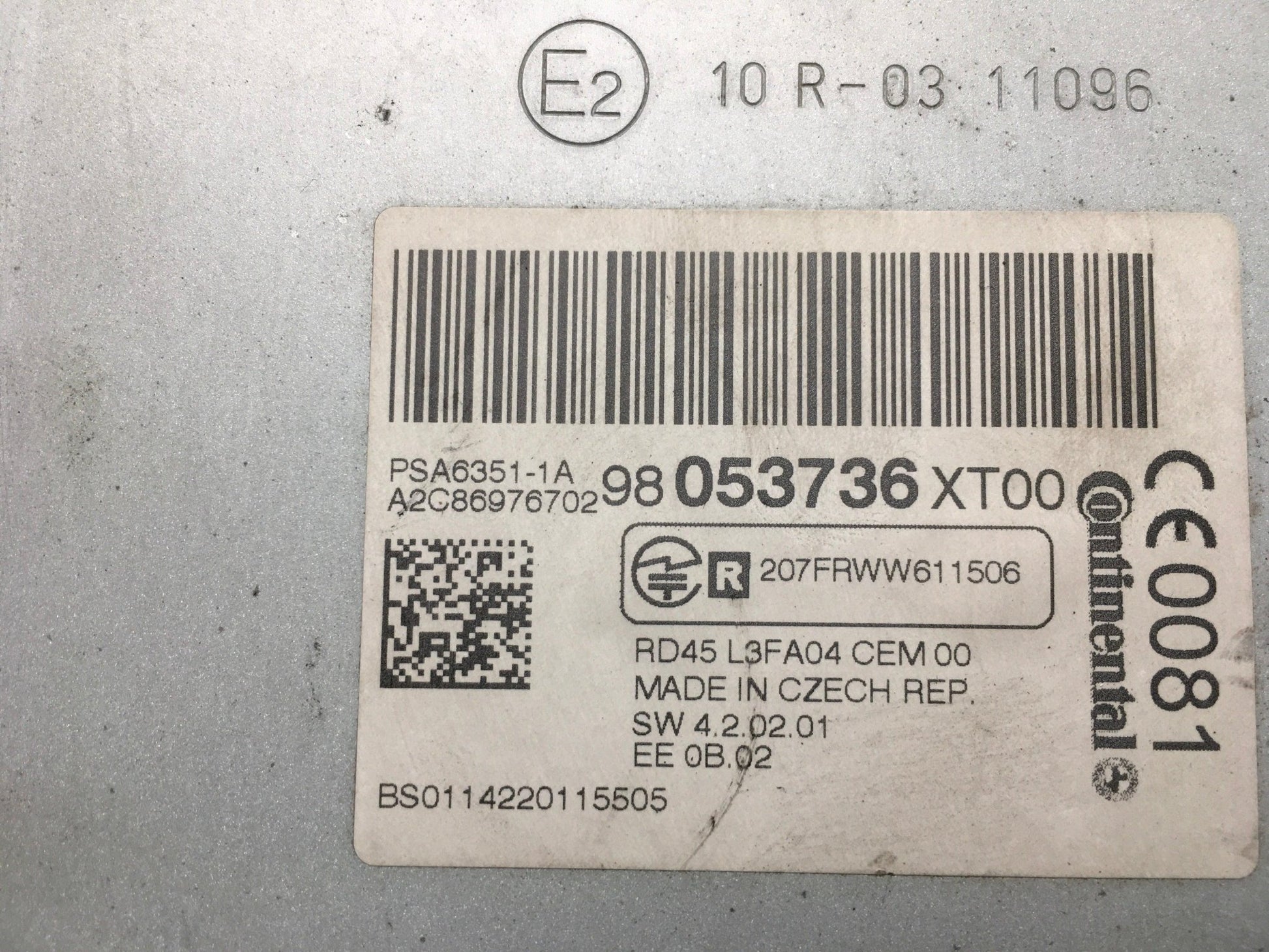 Sistema Audio PSA 98053736 - 98053736XT00