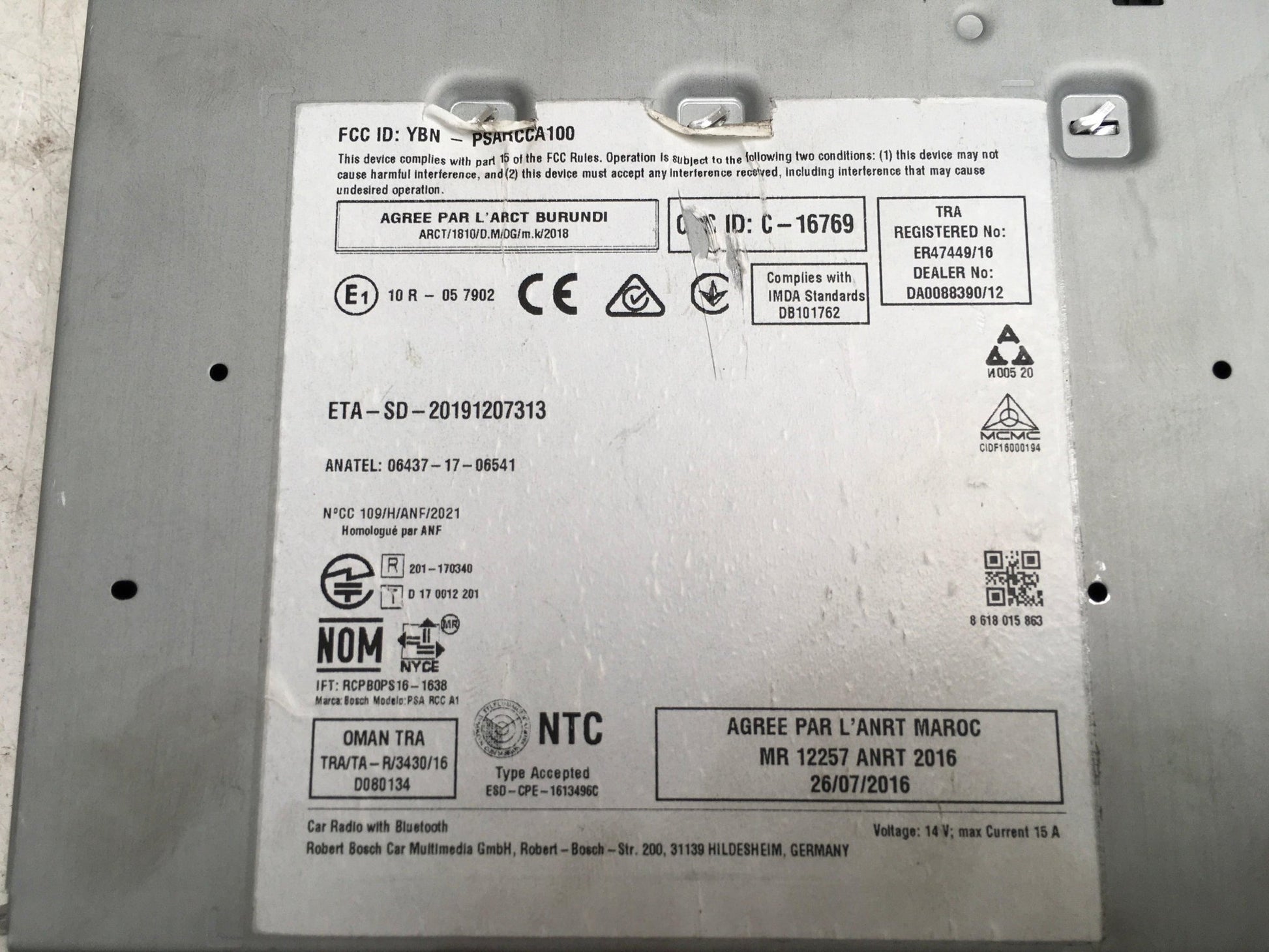 Sistema audio PSA 9841575880 - 9841575880