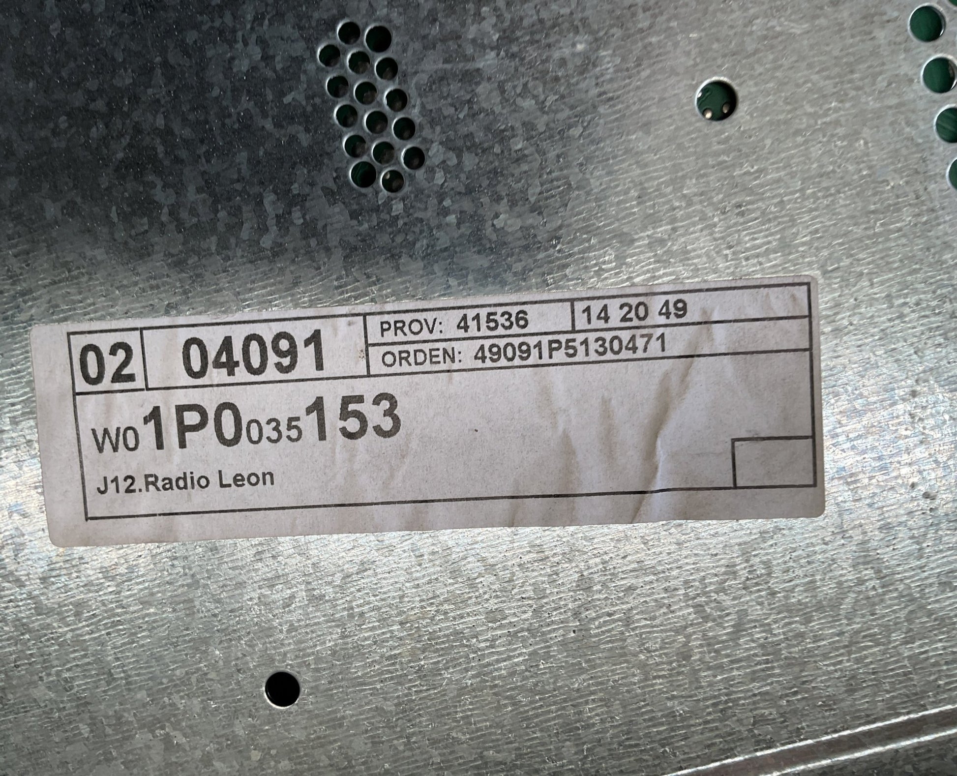 Sistema audio Seat Leon (1P1) 05-12 - 1P0035153
