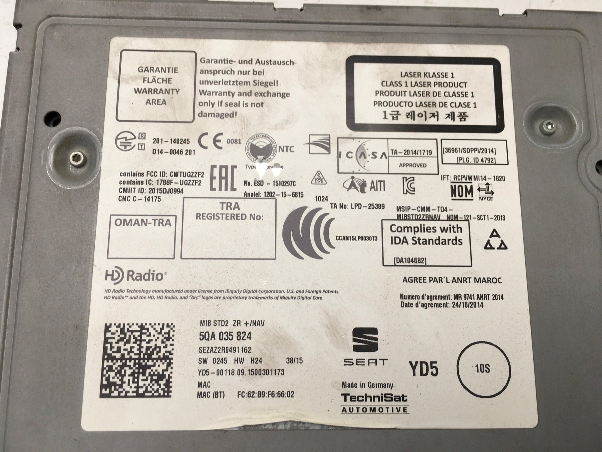 Sistema Audio Seat Leon III - 5QA035824