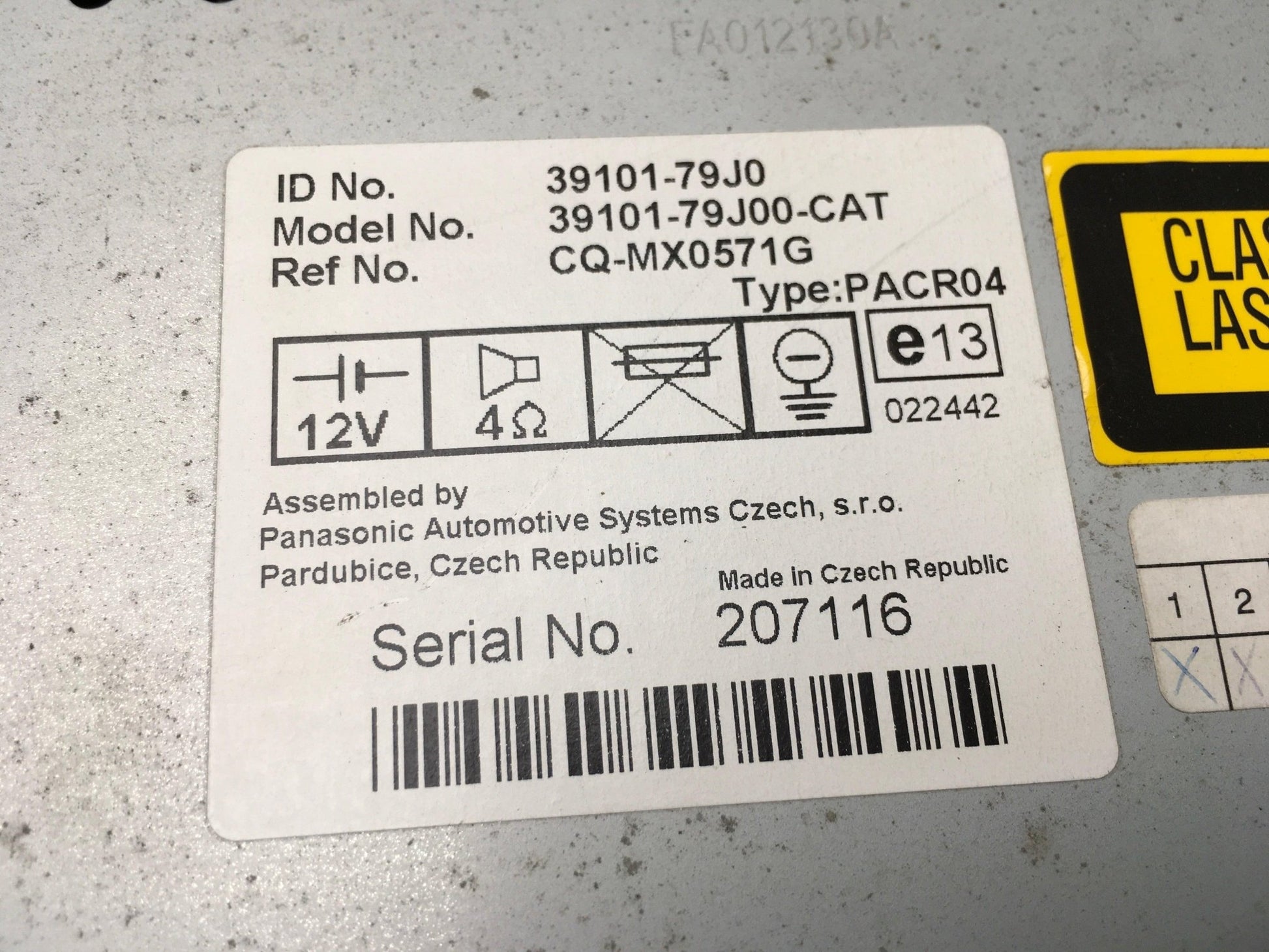 Sistema Audio Suzuki Sx4 / Fiat Sedici - 3910179J0