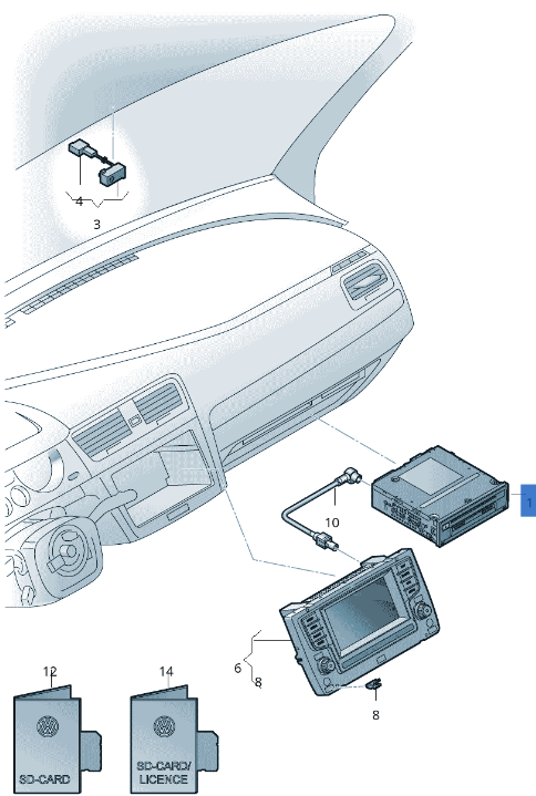 Sistema Audio VW 3Q0035824B - 3Q0035824B