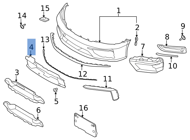 Soporte rejilla paragolpes delantero Porsche 911 992 - 992807135E