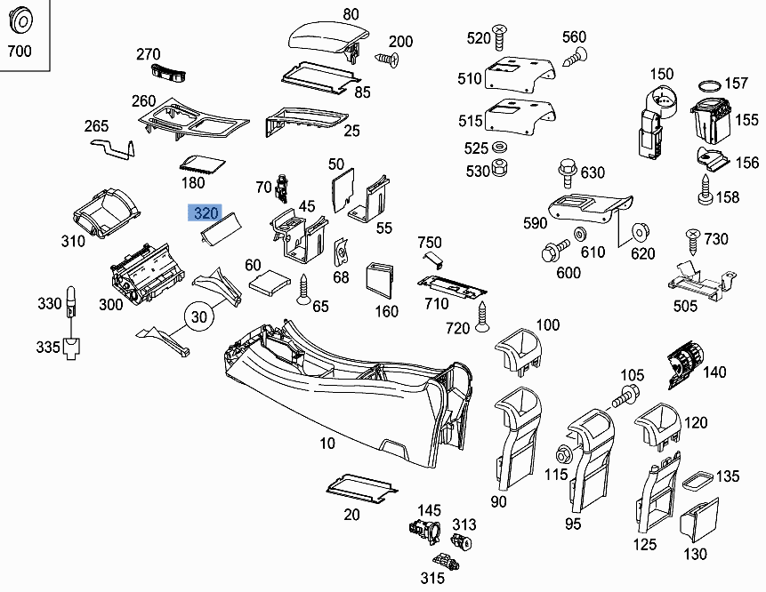 Tapa Cenicero Mercedes W203 - A2036803039