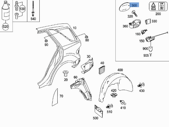 Tapa Combustible Mercedes ML W164 - A1646300767