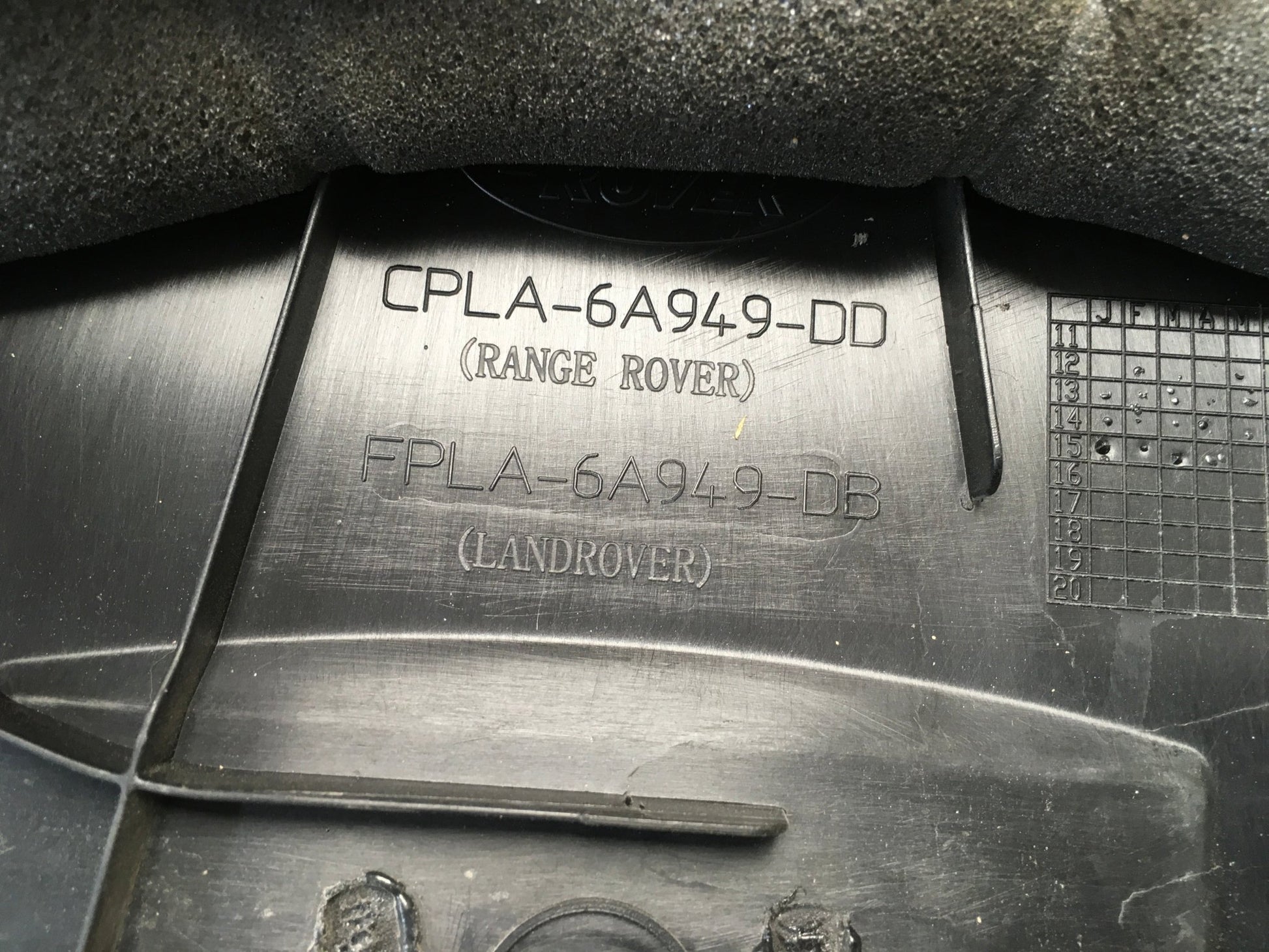 Tapa Motor Land Rover CPLA6A949DD - FPLA6A949DB