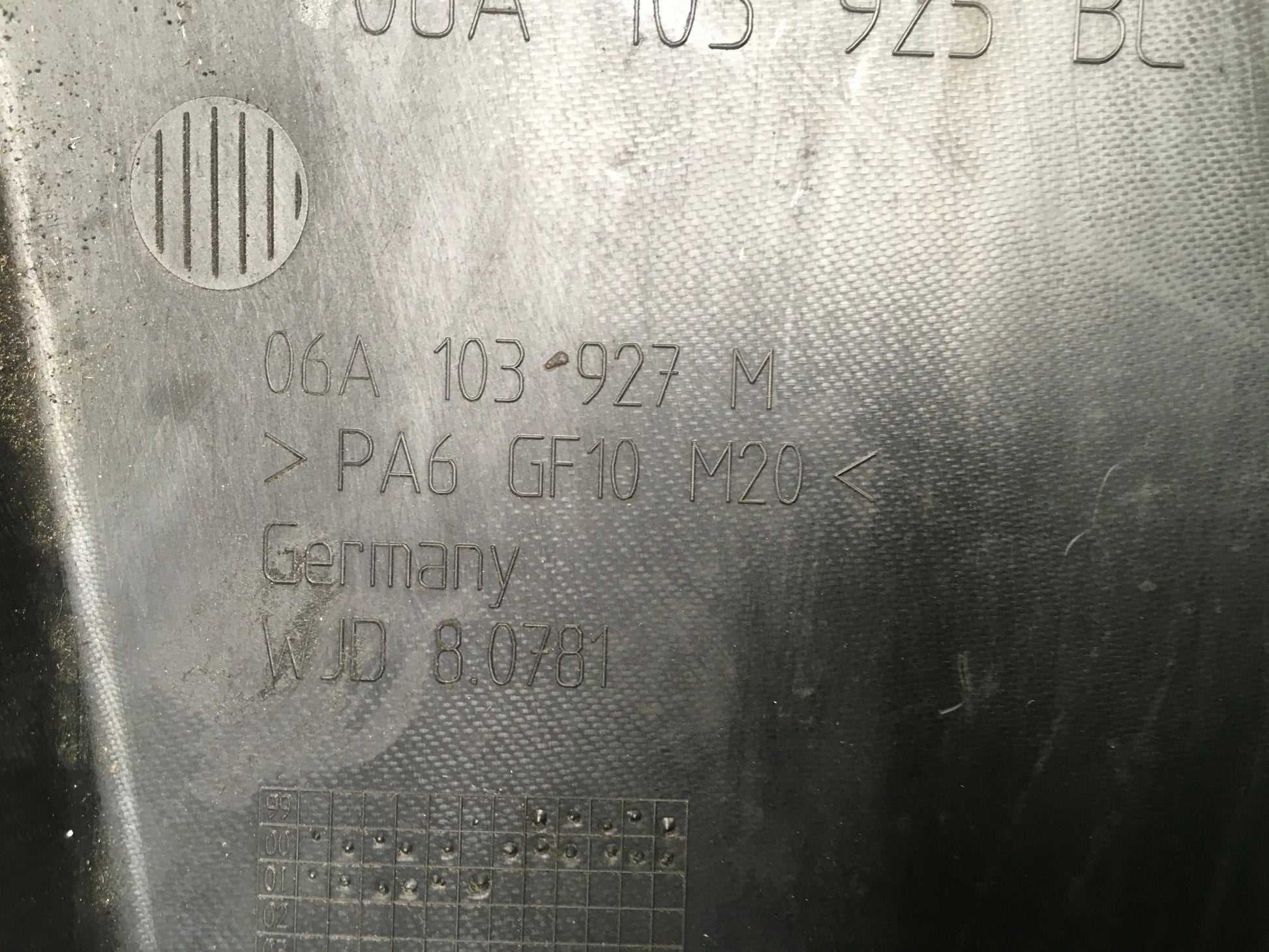 Tapa Motor VW Lupo 1.6SR - 06A103927M