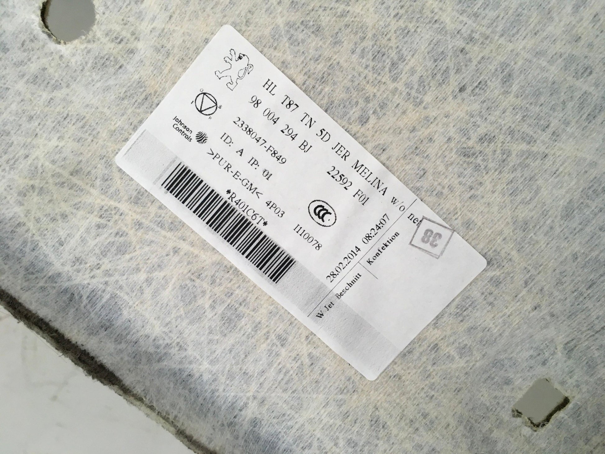 Techo interior Peugeot 5008 I - 98004294BJ