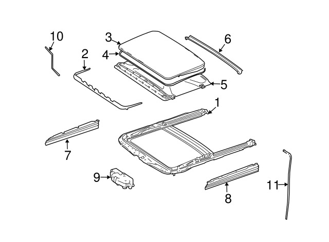 Techo solar Mercedes ML W164 - 1647800100
