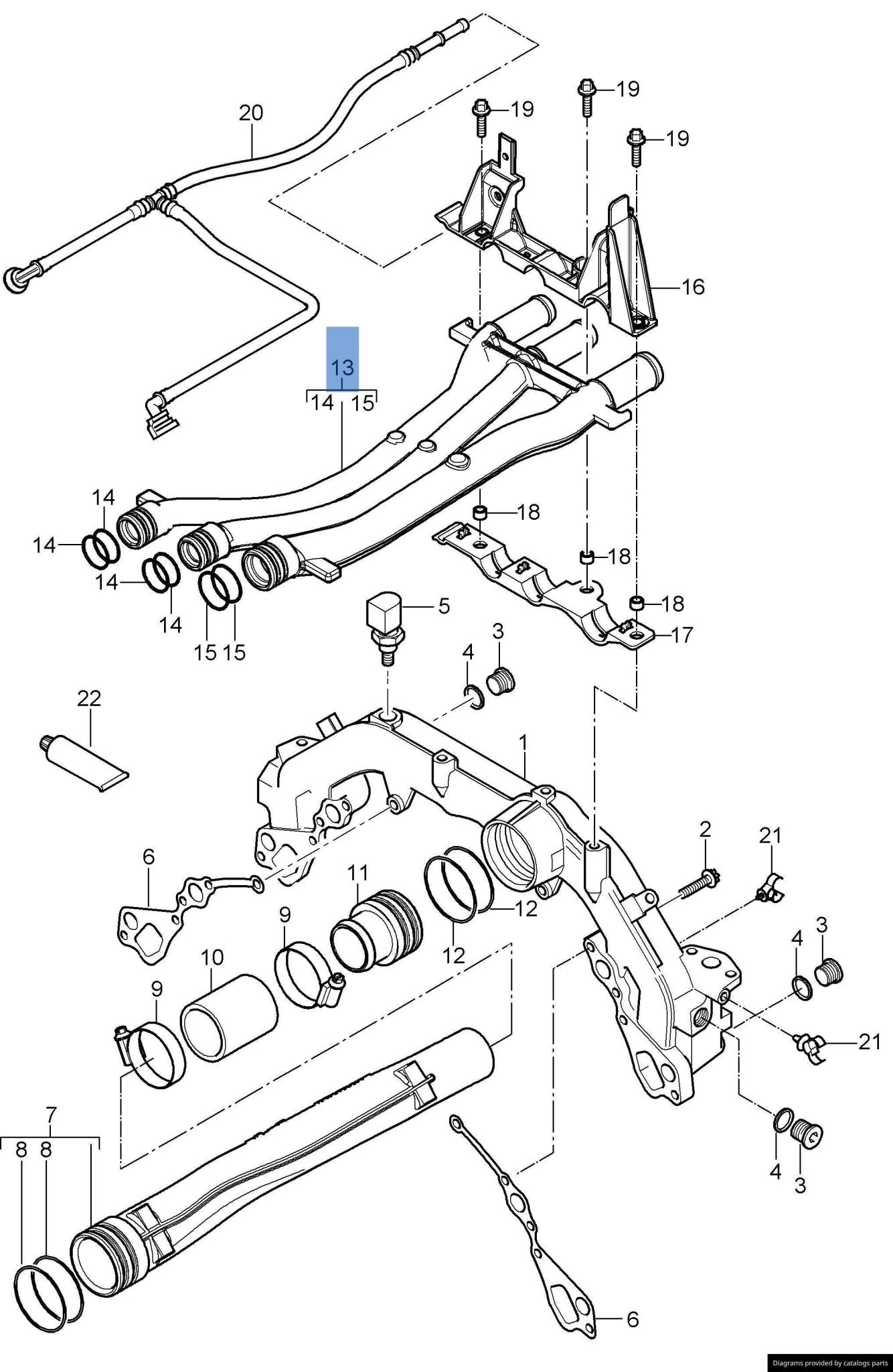Termostato Porsche Cayenne 955 - 9481061305R