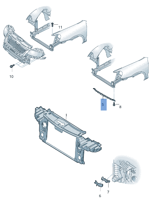 Travesaño Inferior Cayenne Touareg Audi Q7 - 7L0805551A