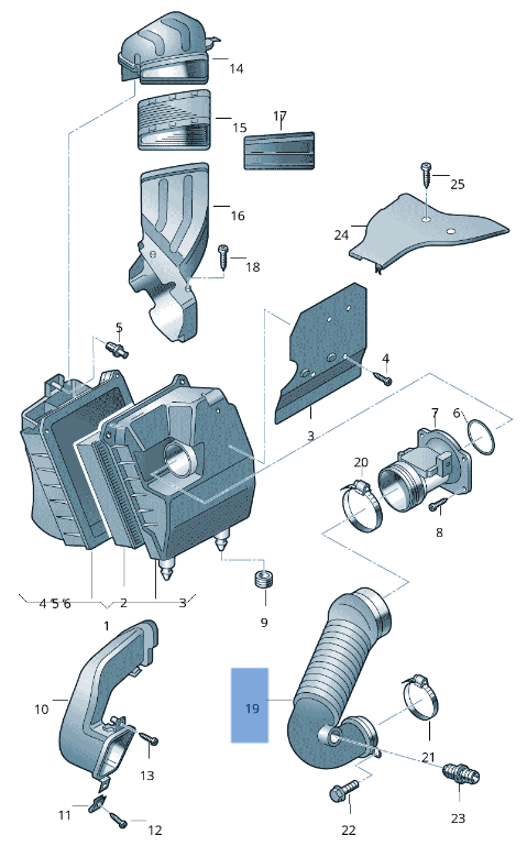 Tubo Admision Audi A4 B7 - 8E0129615J