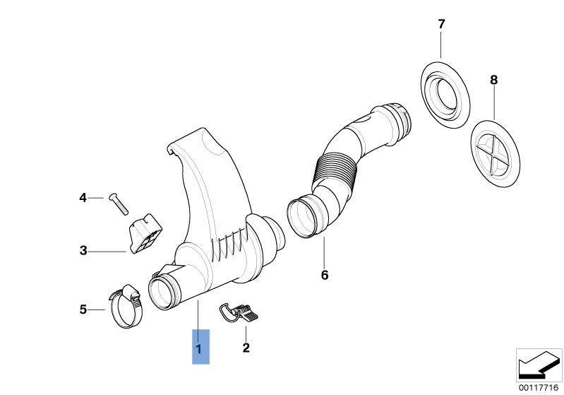 Tubo admision BMW Z4 E85 - 13747514863