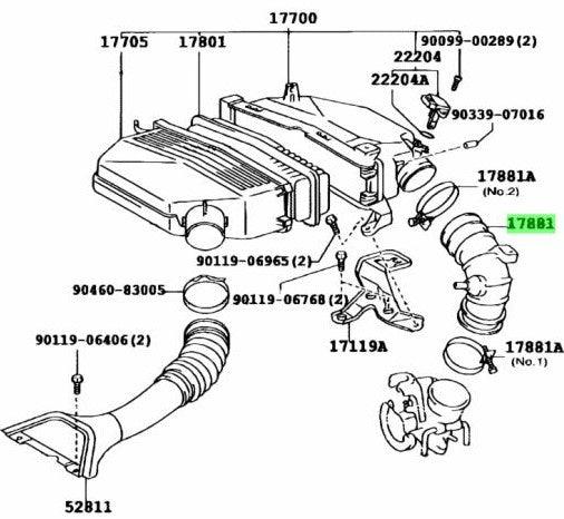Tubo Admision Toyota Rav4 II - 1788128040