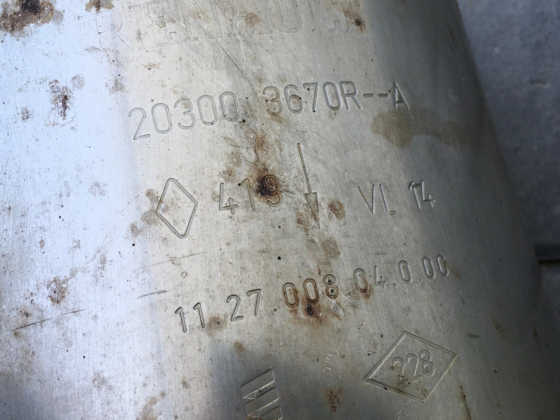 Tubo escape Mercedes Citan - 203003670R