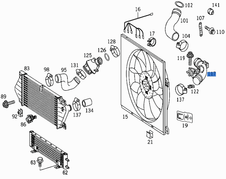 Tubo Intercooler Mercedes M W163 - A1635011124