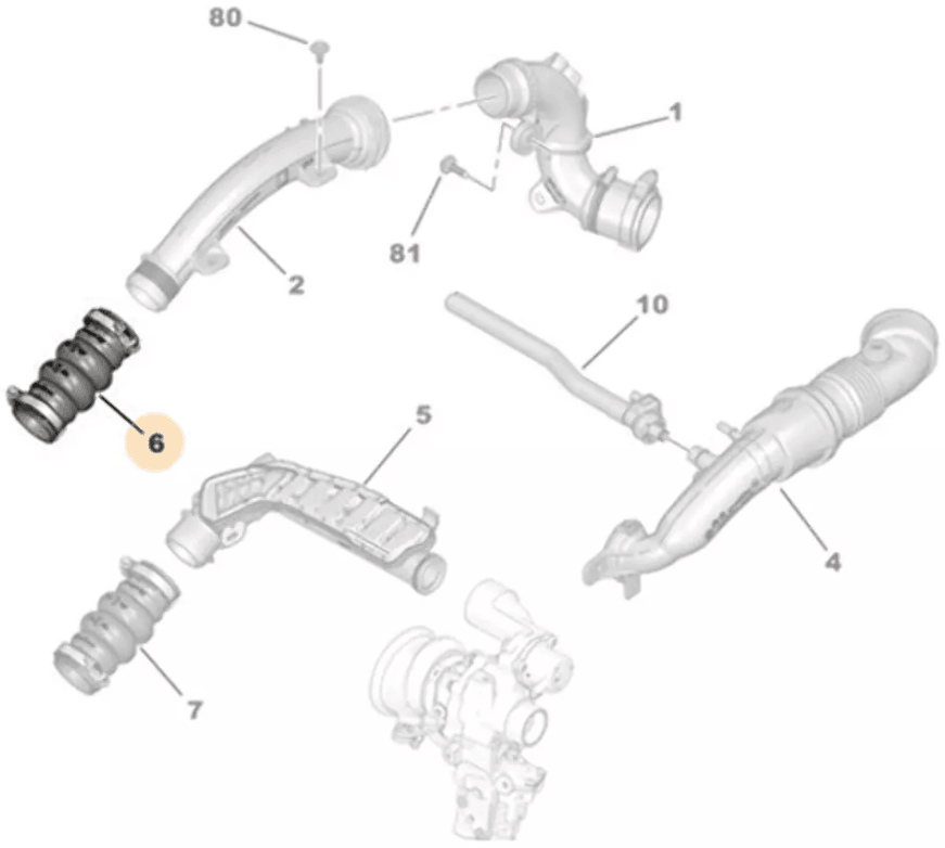 Tubo Intercooler PSA Opel 9835283380 - 9835283380