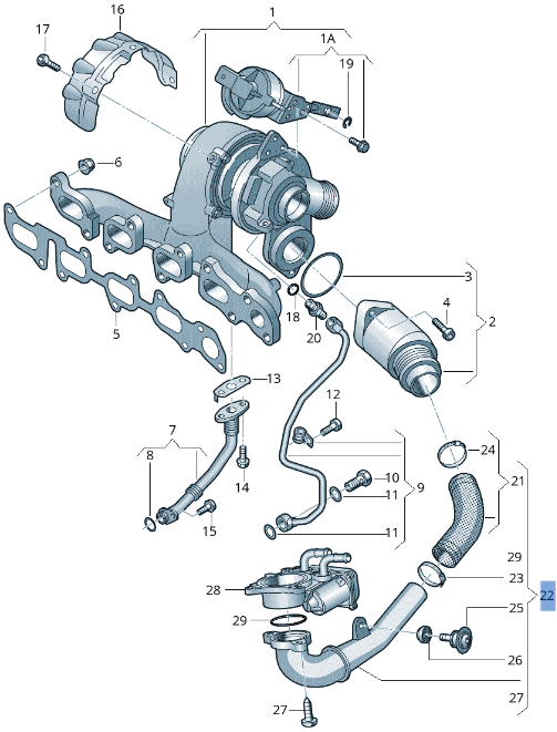 Tubo Intercooler VW 04L145762 - 04L145762