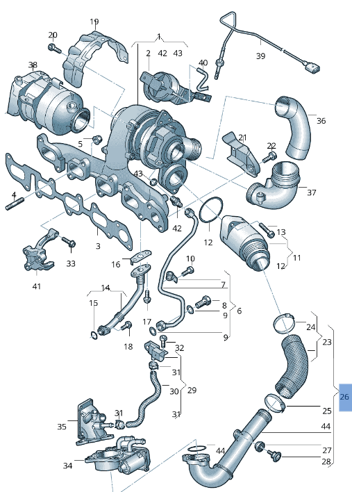 Tubo intercooler VW 04L145762AD - 04L145762AD__