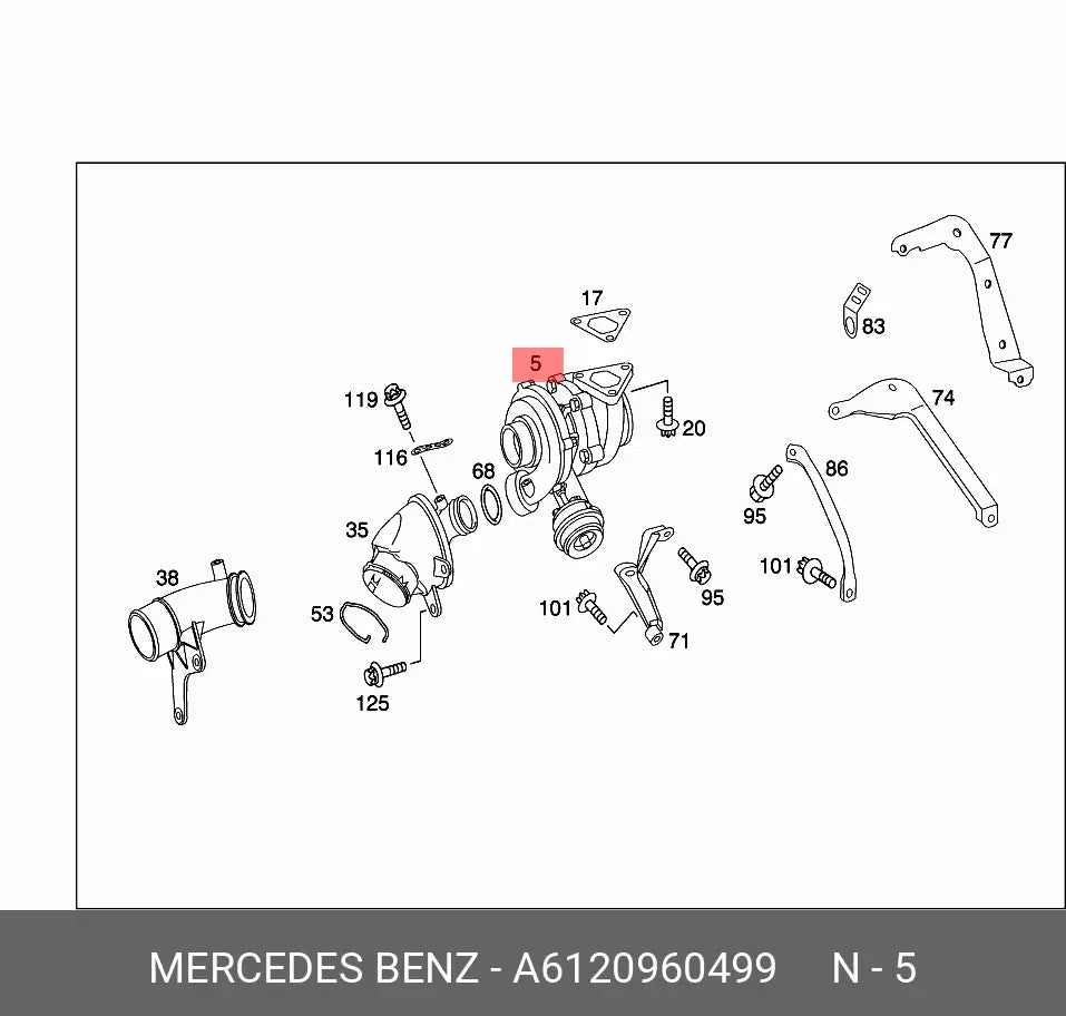 Turbocompresor Mercedes A6120960499 - A6120960499