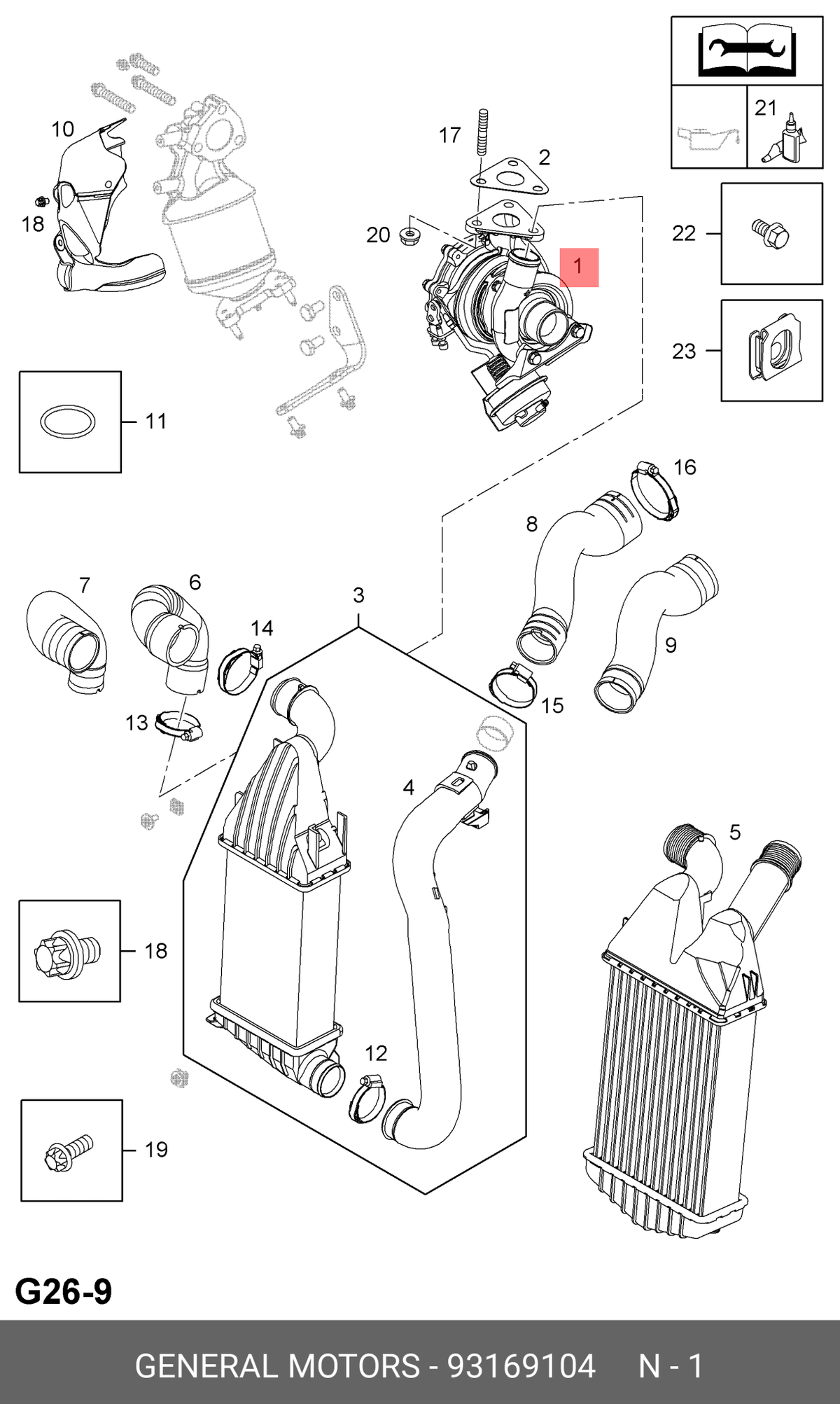 Turbocompresor Opel 93169104 1.7 - 93169104