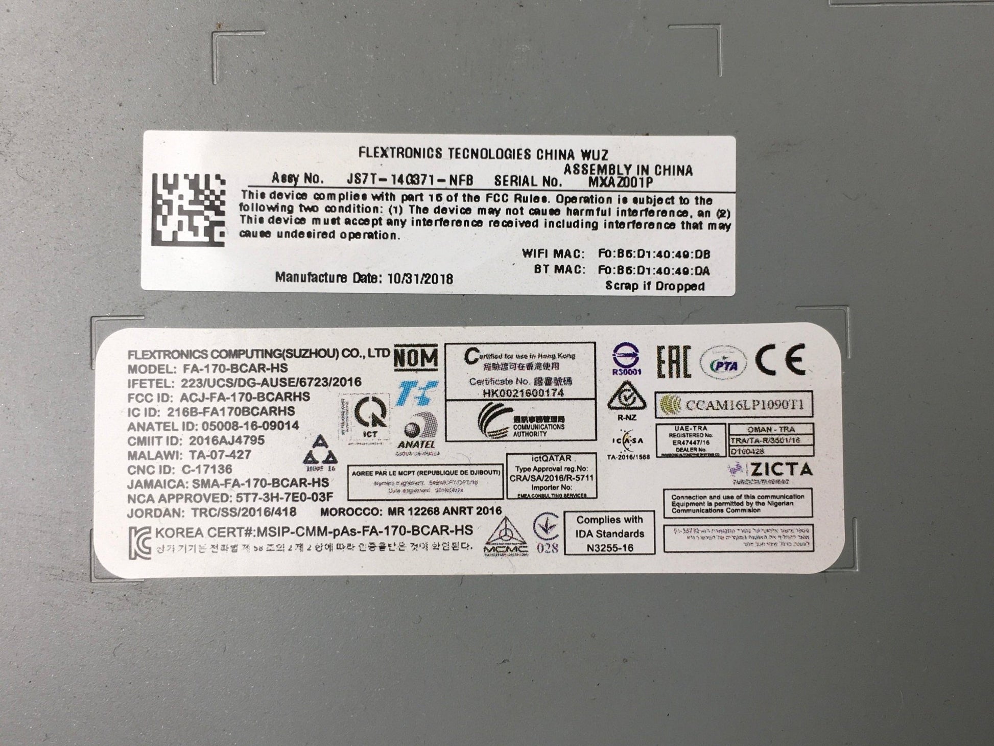 Unidad control navegacion Ford Ranger TKE - JS7T14G370JNA