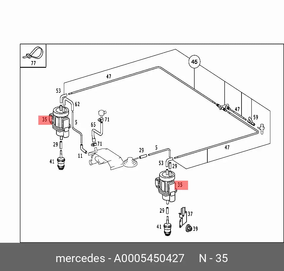 Valvula presion Mercedes A0005450427 - A0005450427