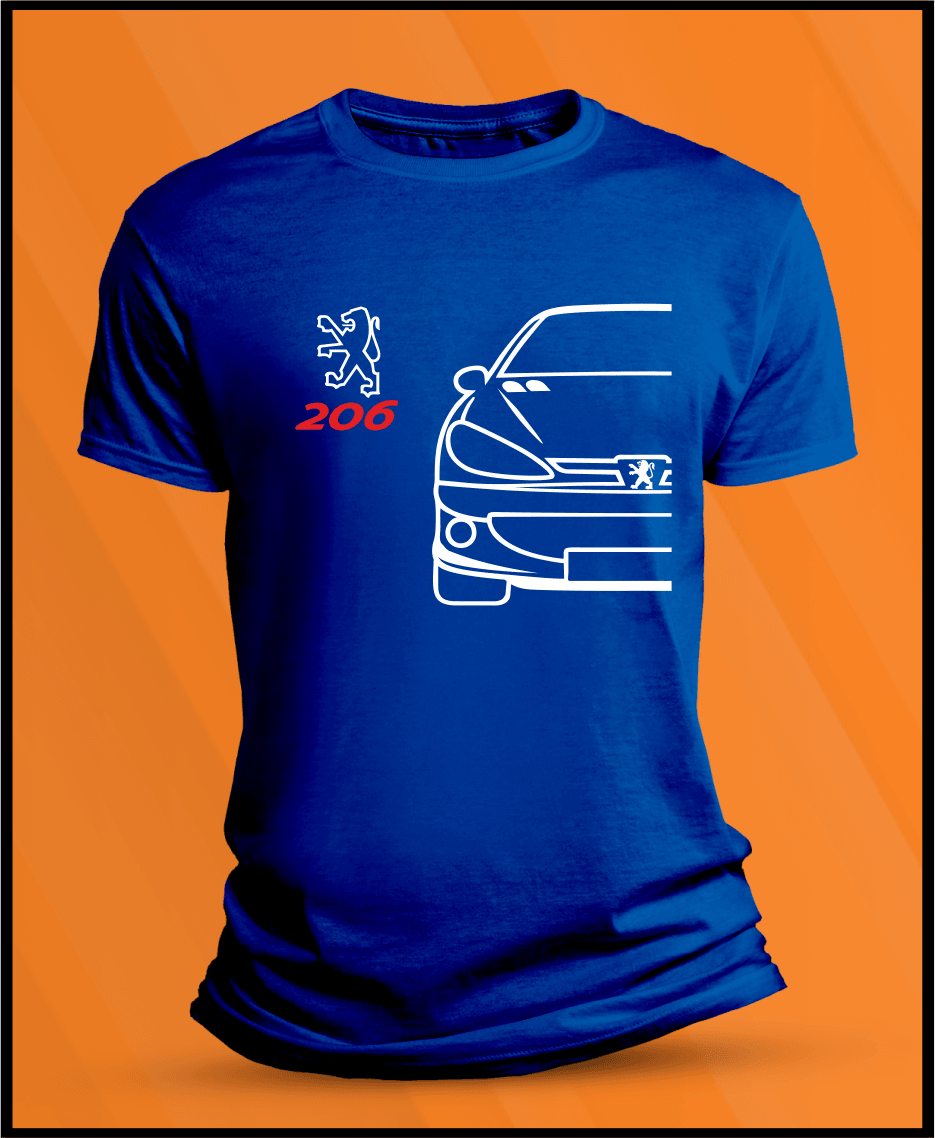 Camiseta manga corta Peugeot 206 - AutoRR 