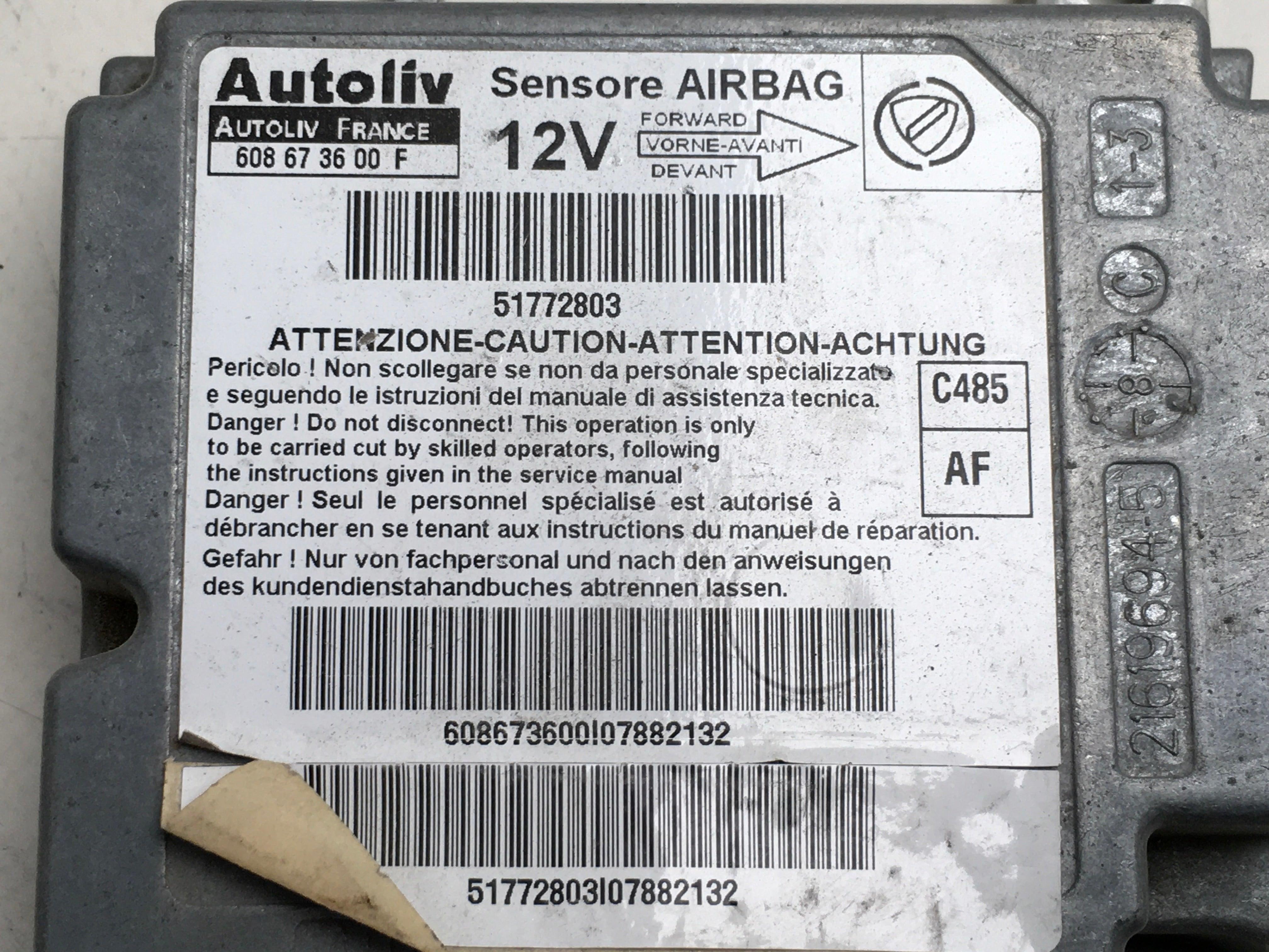 Modulo Airbag Fiat Doblo 51772803 - AutoRR 608673600F