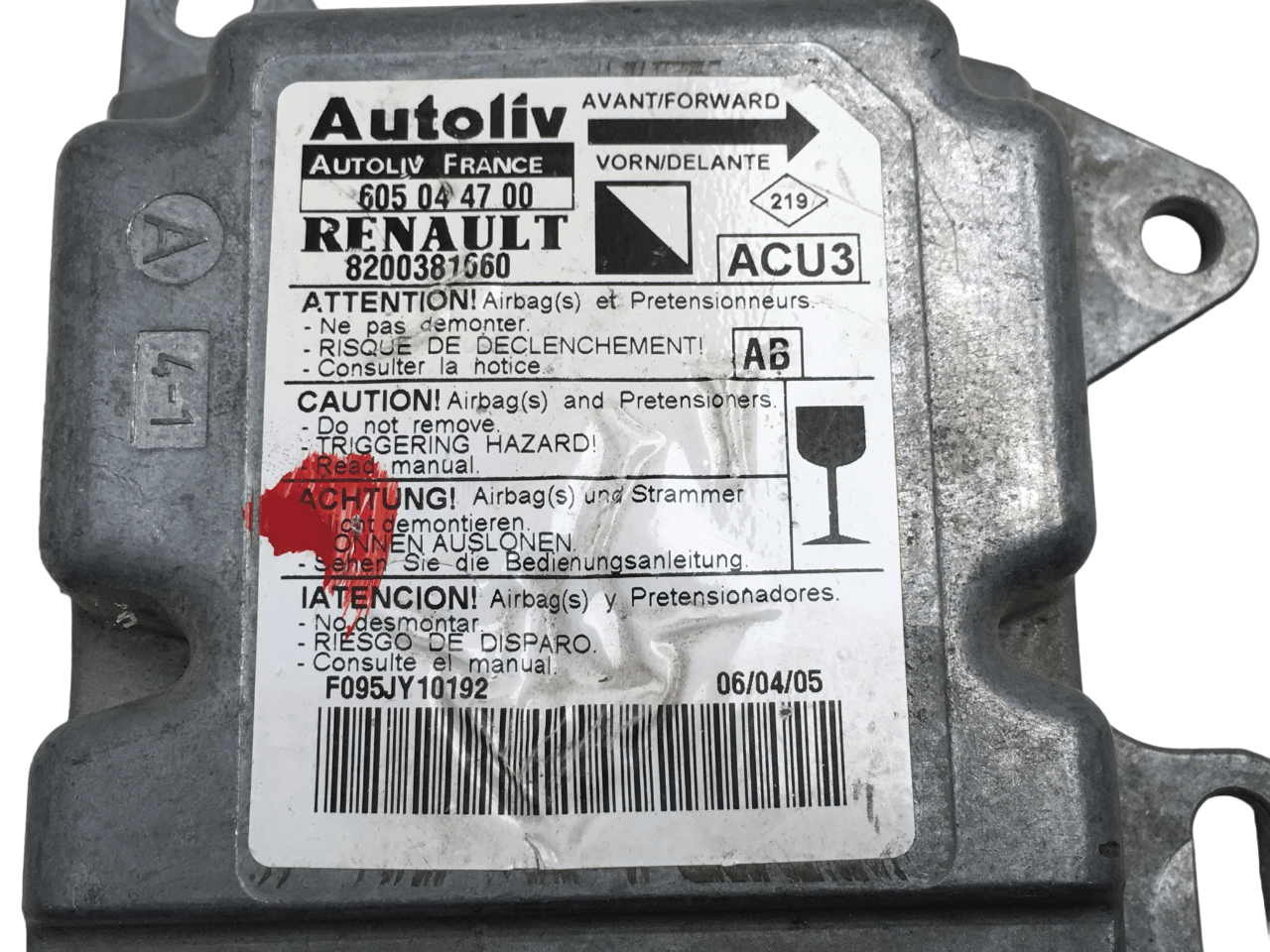 Modulo Airbag Renault Kangoo I - AutoRR 605044700