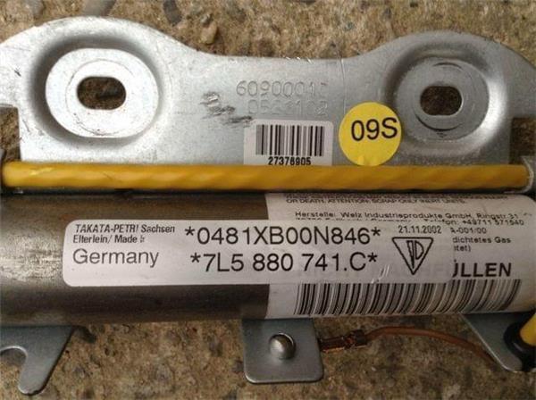 Airbag cortina dcho porsche cayenne - 7l5880741c