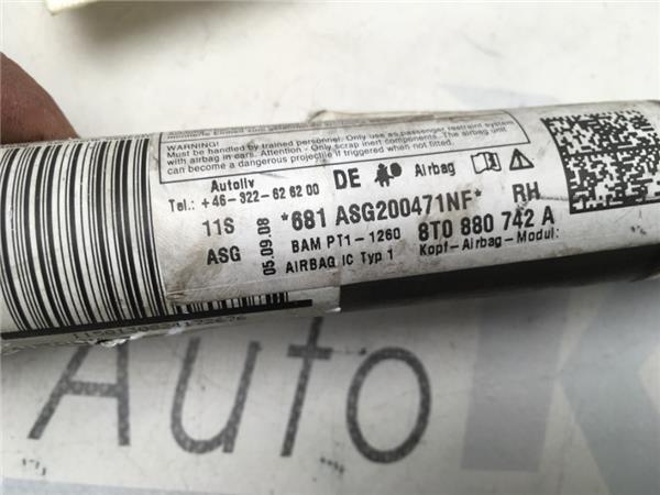 Airbag cortina derecho audi a5 8t - 8t0880742a