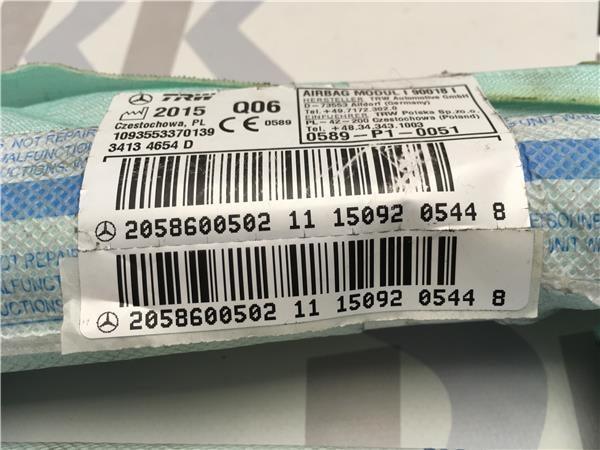 Airbag cortina derecho Mercedes C W205 - 2058600502