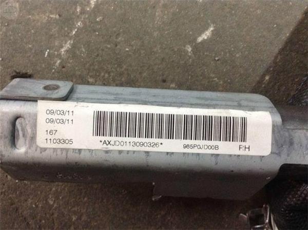 Airbag cortina derecho nissan qashqai - 985p0jd00b