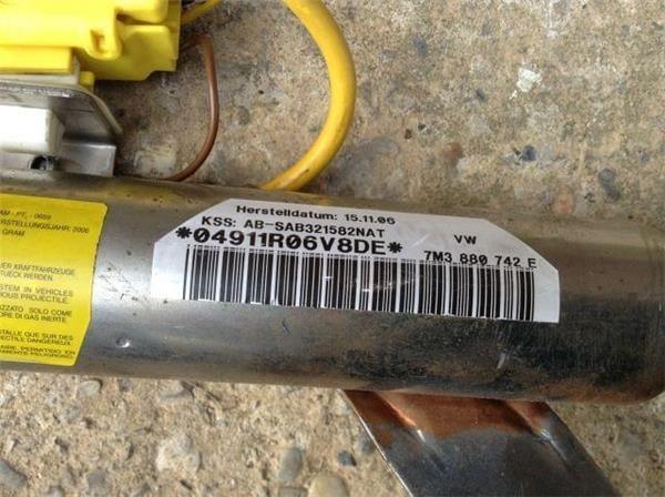 Airbag cortina derecho seat alhambra - 7m3880742e