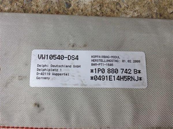 Airbag cortina derecho seat leon ii - 1p0880742b