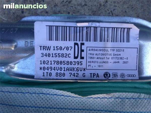 Airbag cortina derecho touran - 1t0880742g