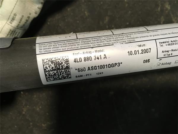 Airbag cortina izquierdo audi q7 4l - 4l0880741a