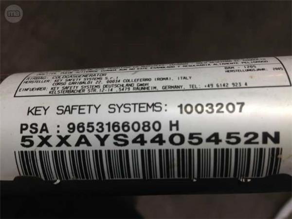 Airbag derecho cortina peugeot 307 - 9637871580