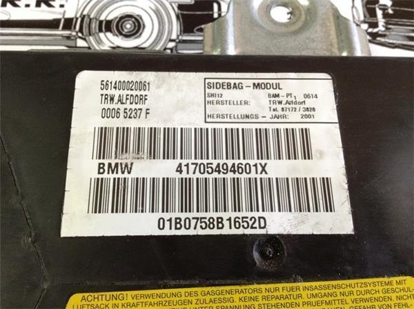 Airbag puerta tras dcha bmw e39 - 