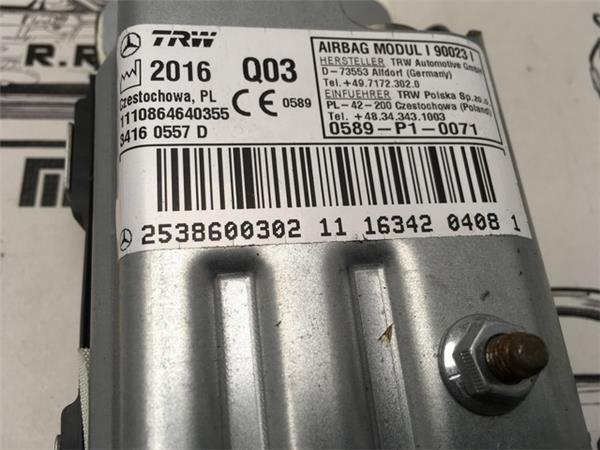 Airbag rodilla mercedes glc w253 - 2538600302