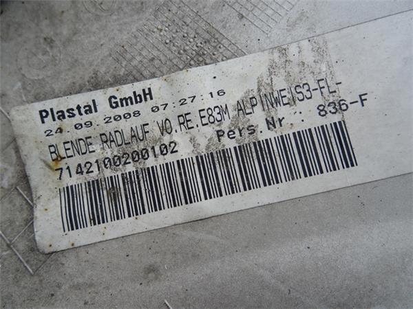 Aletin trasero izquierdo bmw x3 e83 m - 7142100