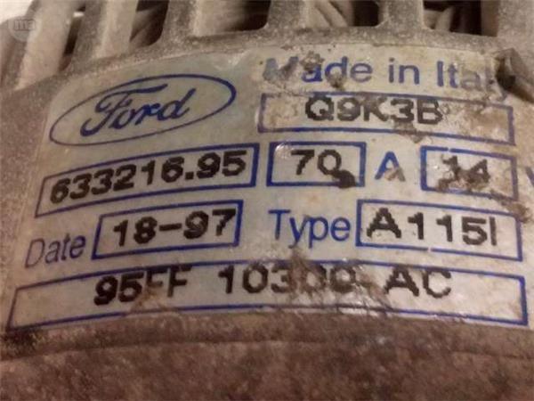 Alternador ford mondeo/orion/escort 1.8 - 95ff-10300-ac
