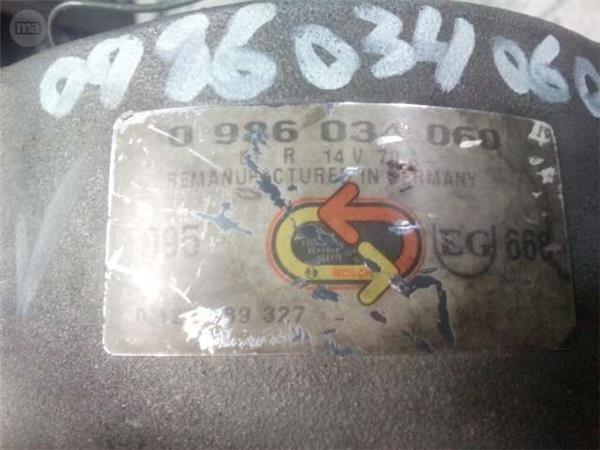 ALTERNADOR MERCEDES W201, T1, 1977-1996 - 0986034060