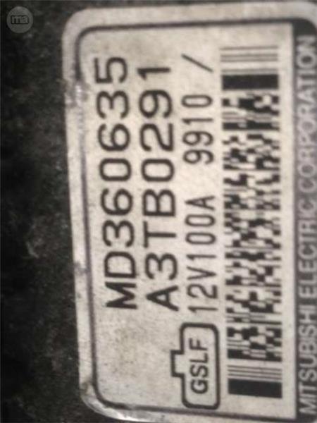 Alternador mitsubishi/kia/volvo/hyundai - md360635