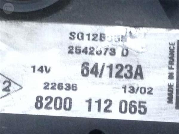 Alternador renault laguna ii 1.8 2.0 16v - 8200112065